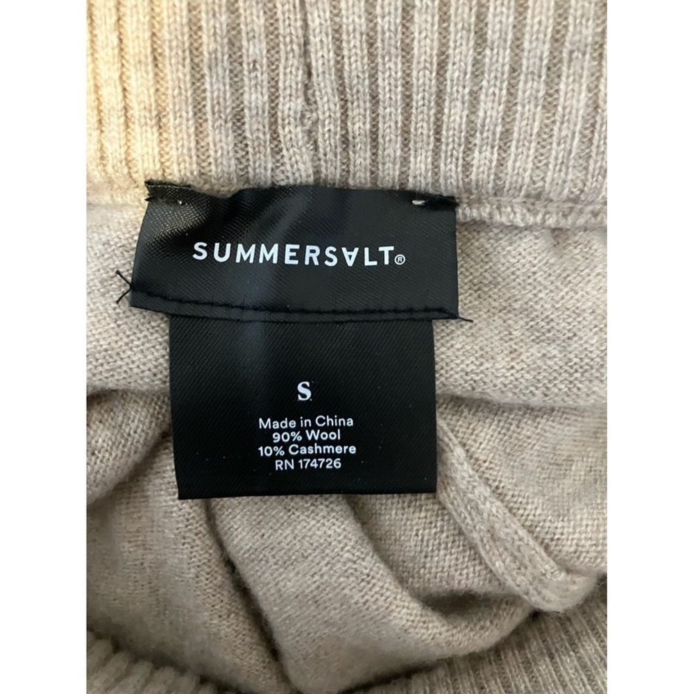 Summersalt Cashmere Blend Taupe Jogger Pants Women's Size Small Luxe Lounge - Picture 4 of 5